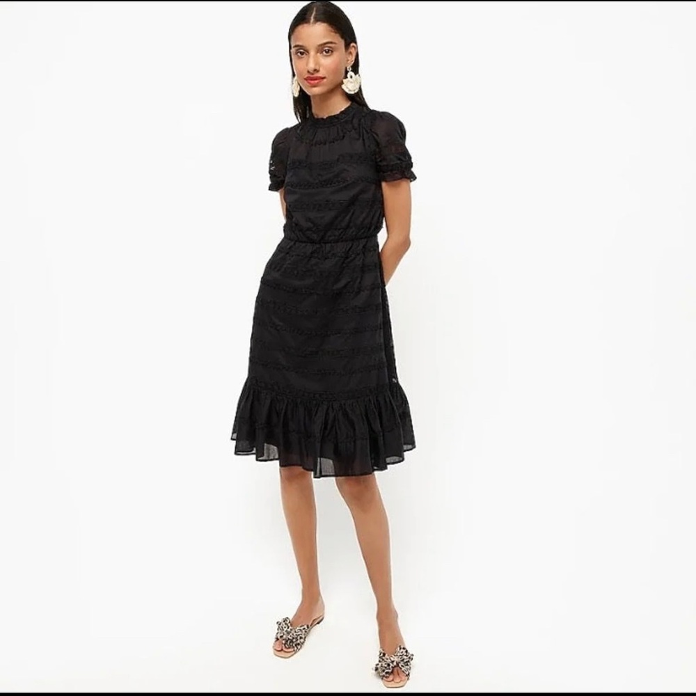 J. Crew Puff-sleeve daisy-chain dress AK259